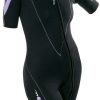 Womens thermoprene frontzip shorty