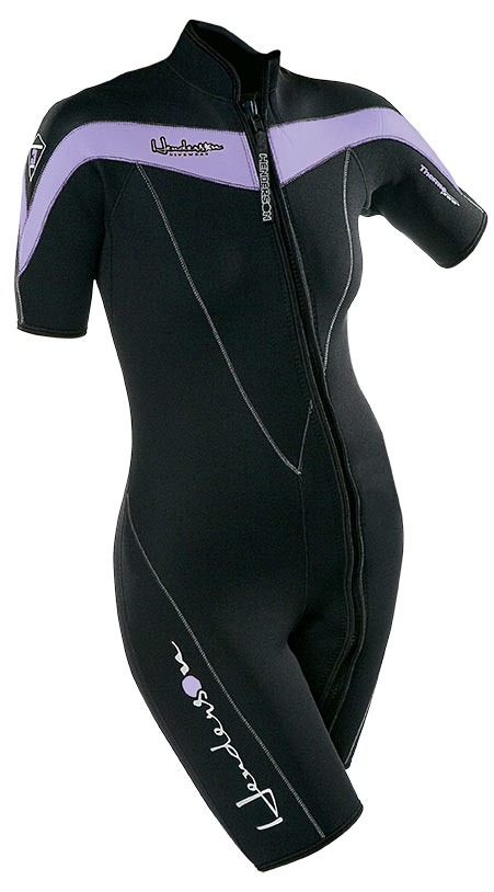 Womens thermoprene frontzip shorty