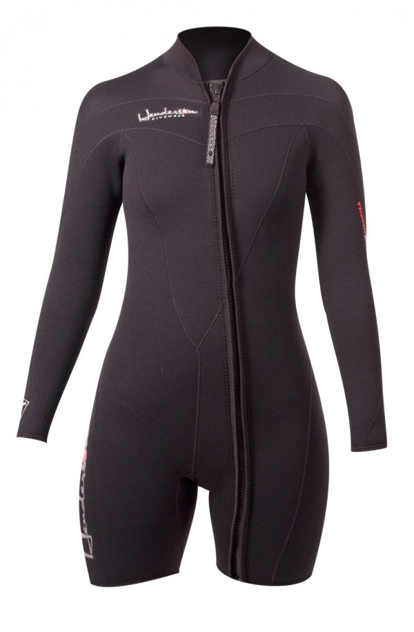 Womens Thermoprene frontzip long sleeve shorty
